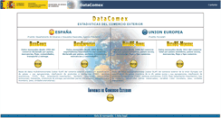 Desktop Screenshot of datacomex.comercio.es